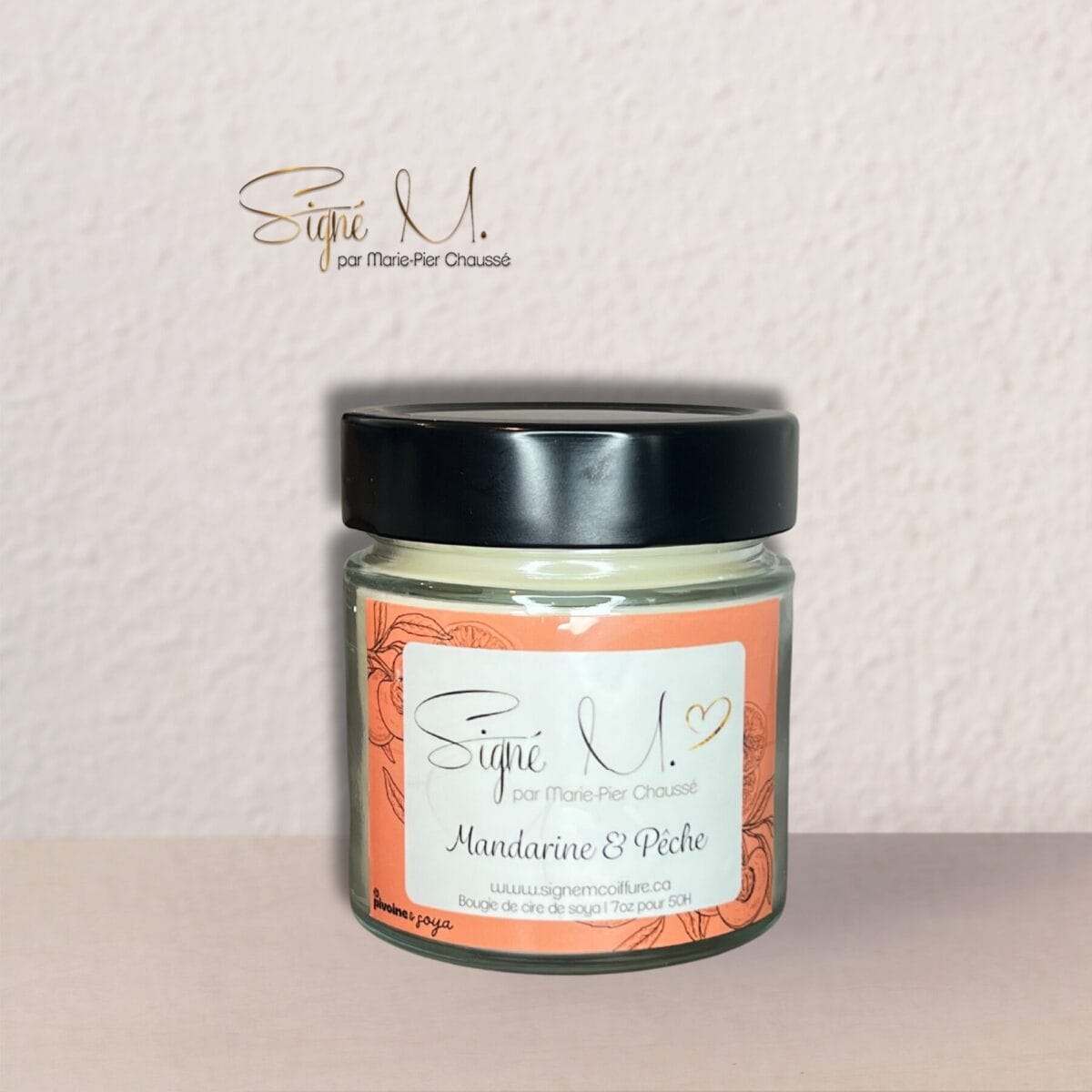 Bougie Signé M | Mandarine & Pêche