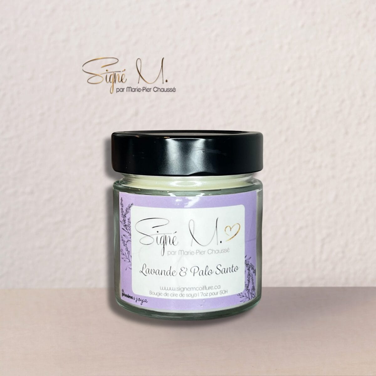 Bougie signée M | Lavande & Palo Santo